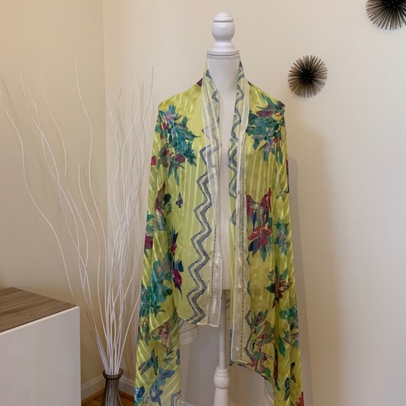 INC Hummingbird Floral Cover-up - Picture 2 of 5